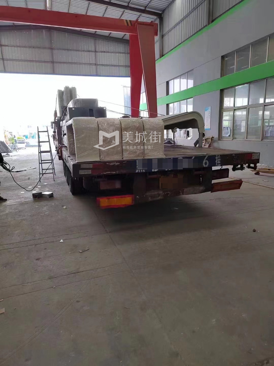 2023.3.18美城街具（jù）供應河北保定候車（chē）亭發貨（huò）實拍